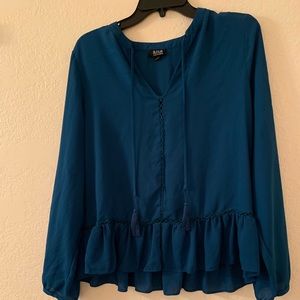 Teal blue blouse